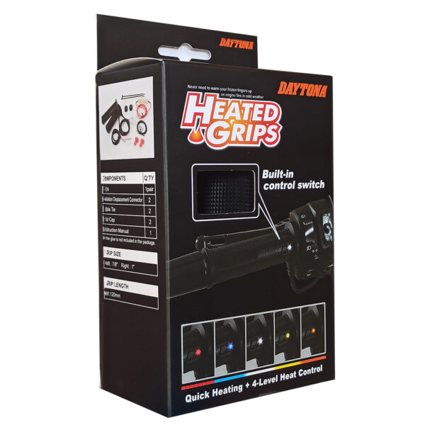 Daytona Road-Bike Heated Grips - Inbuilt Switch
